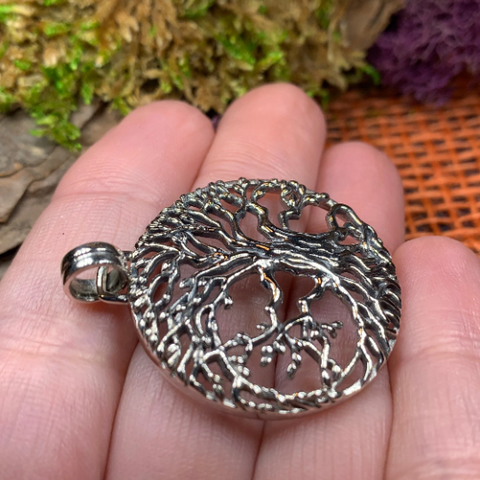 Load image into Gallery viewer, Solstice Tree of Life Silver Necklace
