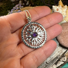 Load image into Gallery viewer, Celtic Compass Amethyst Necklace
