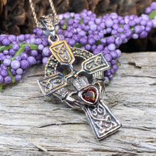 Load image into Gallery viewer, Claddagh Cross Necklace
