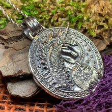 Load image into Gallery viewer, Celtic Unicorn Necklace

