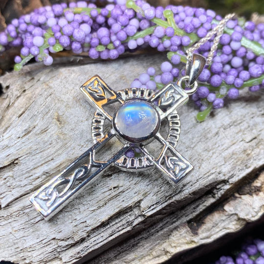 Lanis Celtic Cross Necklace in Sterling Silver — view 6