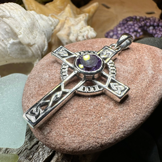 Lanis Celtic Cross Necklace in Sterling Silver