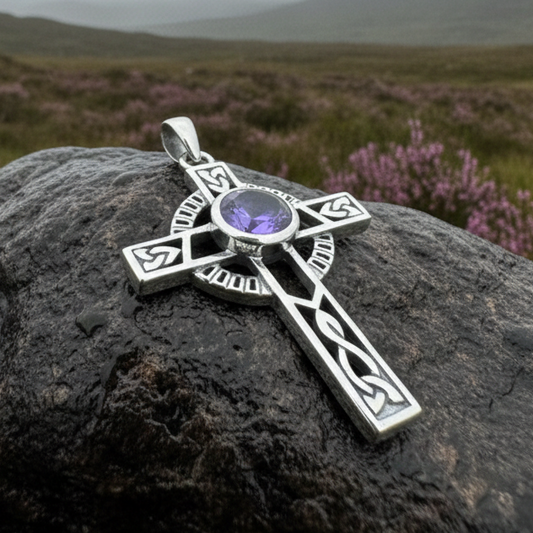 Lanis Celtic Cross Necklace in Sterling Silver