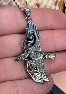 Oryx Celtic Raven Necklace
