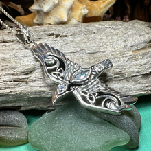 Load image into Gallery viewer, Oryx Celtic Raven Necklace
