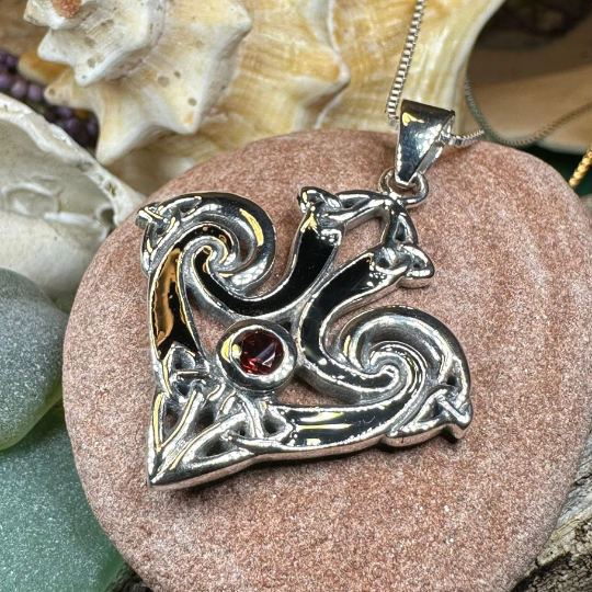 Ove Celtic Trinity Knot Necklace in Sterling Silver — view 4