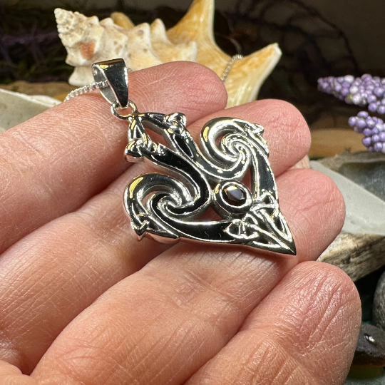 Ove Celtic Trinity Knot Necklace in Sterling Silver — view 5