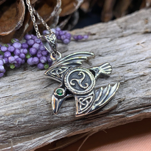 Astrid Celtic Raven Necklace