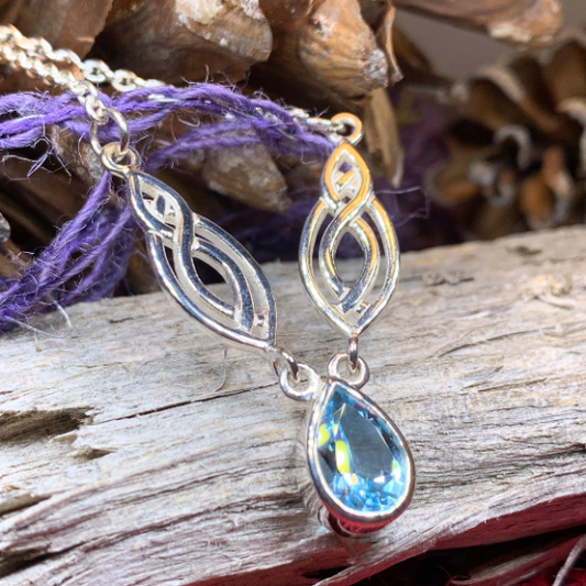 Lilias Celtic Knot Necklace in Sterling Silver — view 3