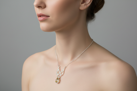Load image into Gallery viewer, Lilias Celtic Knot Necklace in Sterling Silver
