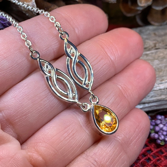 Lilias Celtic Knot Necklace in Sterling Silver