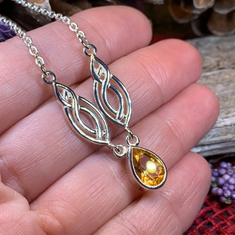 Load image into Gallery viewer, Lilias Celtic Knot Necklace in Sterling Silver
