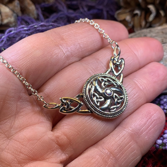 Celtic Wheel of Life Necklace in Sterling Silver — view 4