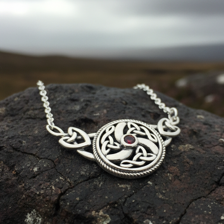 Celtic Wheel of Life Necklace in Sterling Silver — view 3