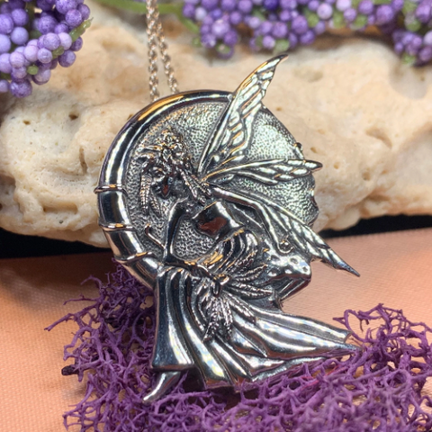 Load image into Gallery viewer, Moonlight Fairy Necklace in Sterling Silver
