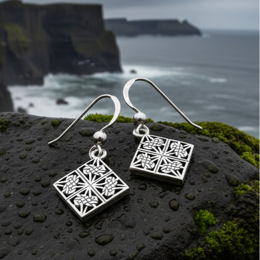 Enya Celtic Knot Earrings in Sterling Silver