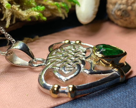 Load image into Gallery viewer, Celtic Embrace Heart Necklace in Sterling Silver
