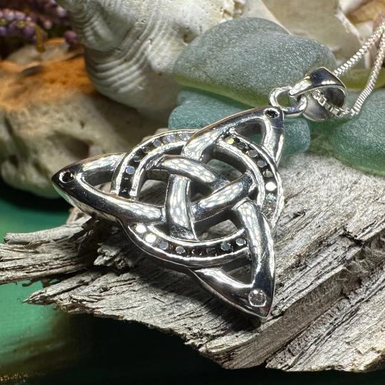 Ombre Celtic Trinity Knot Necklace — view 2