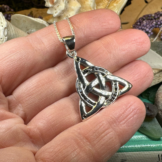 Ombre Celtic Trinity Knot Necklace — view 5