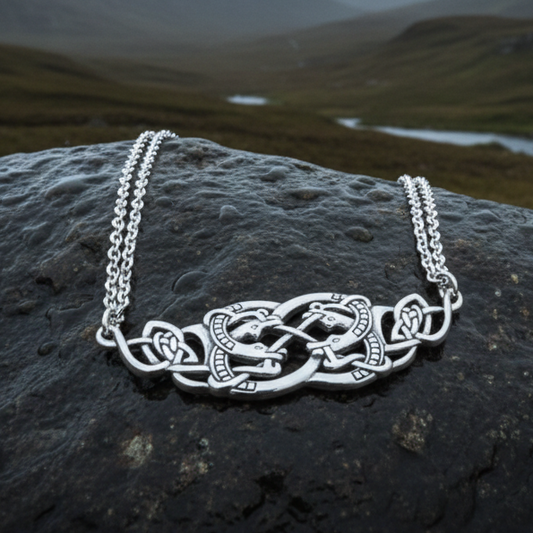 Revna Celtic Viking Necklace in Sterling Silver