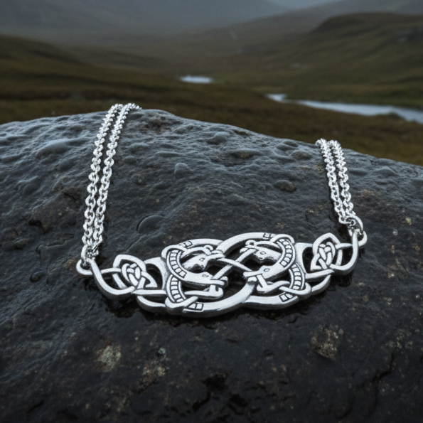 Revna Celtic Viking Necklace in Sterling Silver