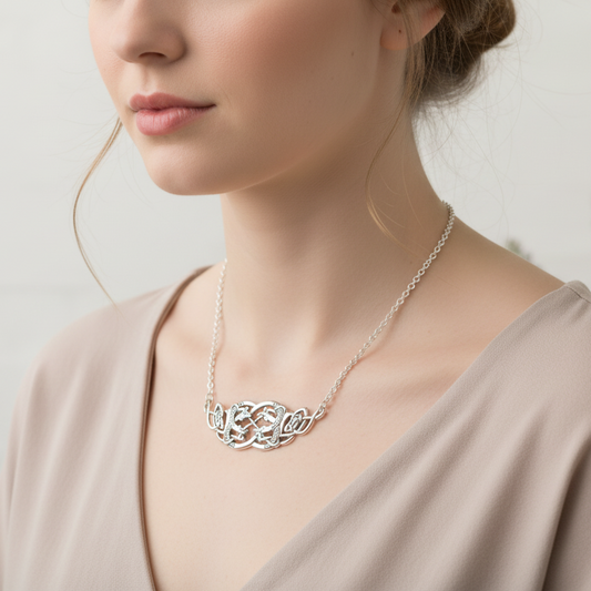 Revna Celtic Viking Necklace in Sterling Silver