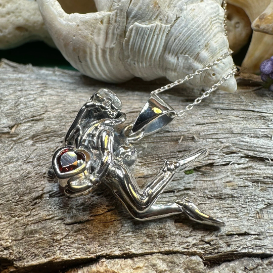 Ocean Diver Necklace in Sterling Silver — view 7