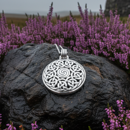 Eternal Celtic Spiral Necklace in Sterling Silver