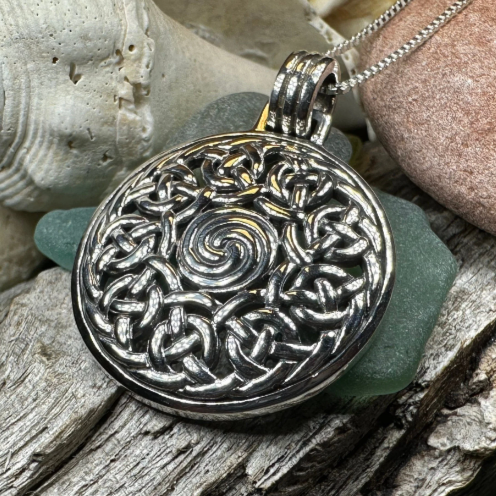 Eternal Celtic Spiral Necklace in Sterling Silver