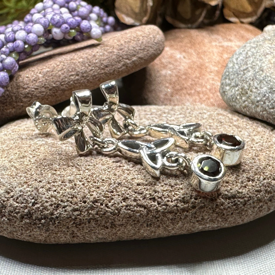 Joy Celtic Trinity Knot Earrings in Sterling Silver