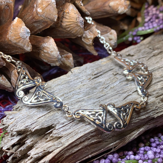 Morna Celtic Trinity Knot Necklace in Sterling Silver — view 6