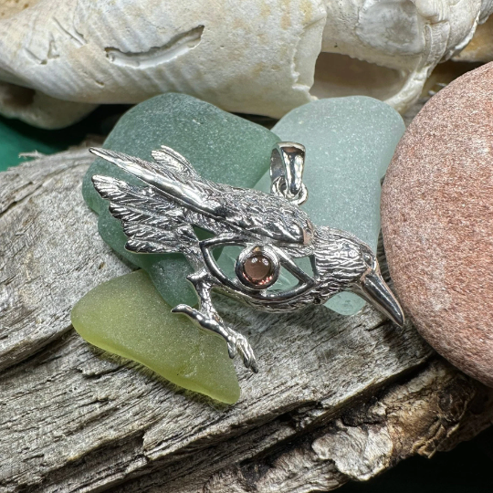 Rona Raven Necklace in Sterling Silver — view 13