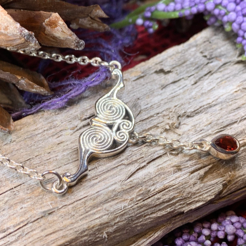 Liosa Celtic Spiral Necklace in Sterling Silver — view 3