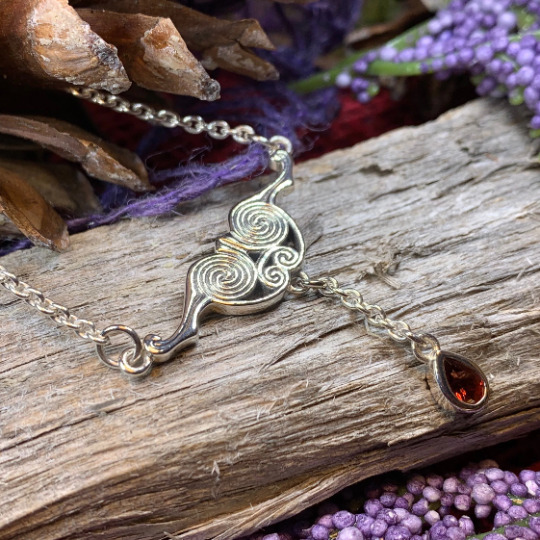 Liosa Celtic Spiral Necklace in Sterling Silver — view 11