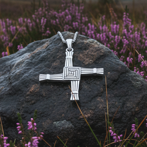 Large Irish Saint Brigid’s Cross Necklace