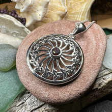 Load image into Gallery viewer, Wheel of Life Trinity Knot Necklace
