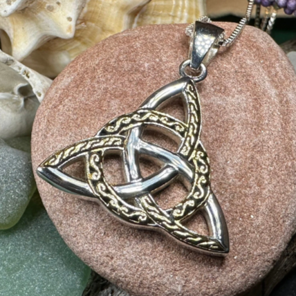 Larina Celtic Trinity Knot Necklace in Sterling Silver