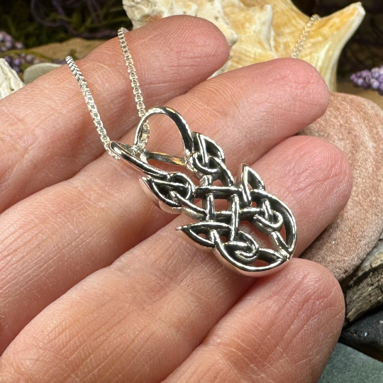 Adria Celtic Knot Necklace in Sterling Silver — view 4