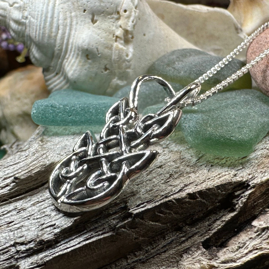 Adria Celtic Knot Necklace in Sterling Silver — view 5