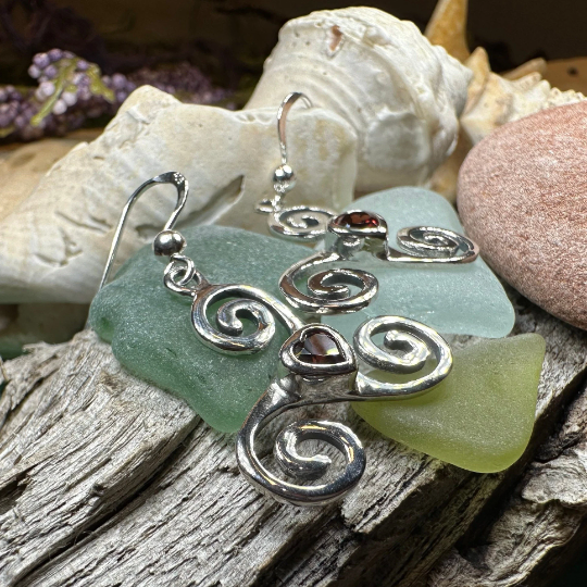 Triple Spiral Heart Earrings — view 9