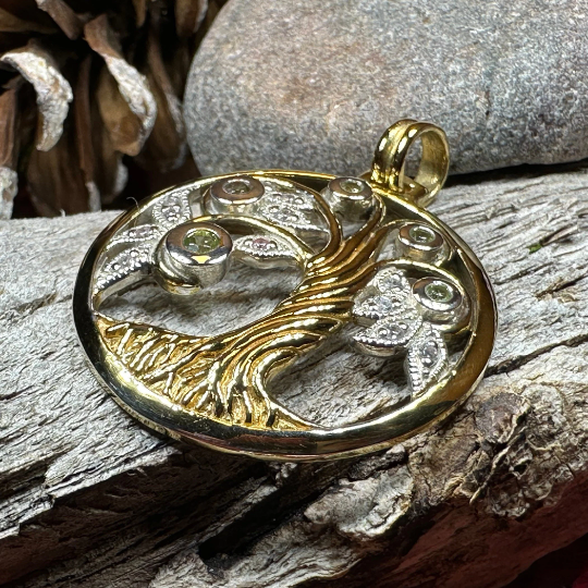 Avalon Tree of Life Necklace with Peridots — view 11