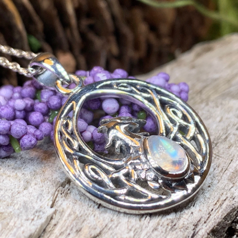 Load image into Gallery viewer, Celtic Phoenix Necklace in Sterling Silver
