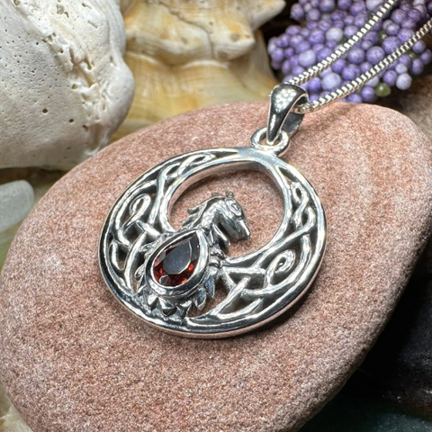 Load image into Gallery viewer, Celtic Phoenix Necklace in Sterling Silver
