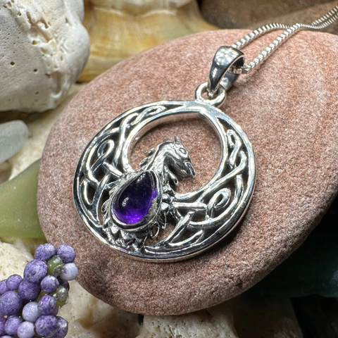 Load image into Gallery viewer, Celtic Phoenix Necklace in Sterling Silver
