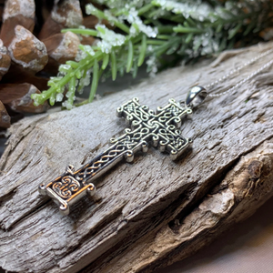 Scottish Skinnet Cross Necklace