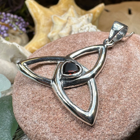 Load image into Gallery viewer, McKenna Trinity Knot Heart Necklace
