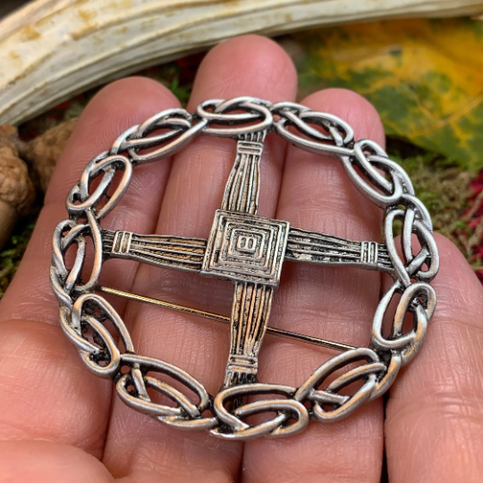 Irish Saint Brigid's Cross Brooch