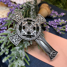 Load image into Gallery viewer, Antique Celtic Cross Brooch

