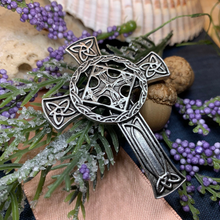 Load image into Gallery viewer, Antique Celtic Cross Brooch
