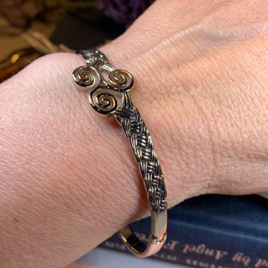 Celtic Triple Spiral Bracelet — view 10